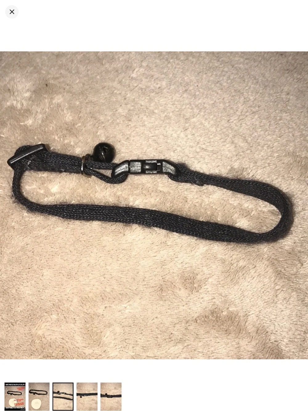 Black breakaway collar adult size adjustable worn